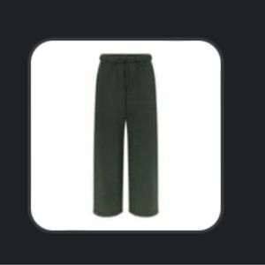 SKIMS CLASSIC COTTON FLEECE STRAIGHT LEG PANTS Deep GREEN